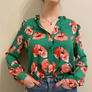 Green blouse from Who What Wear!